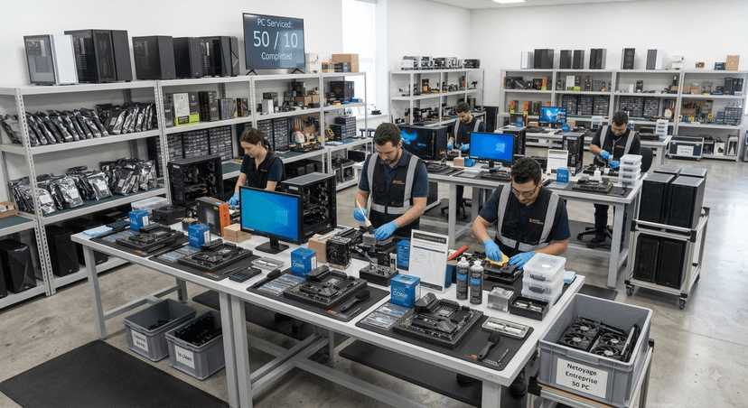 Service de Nettoyage & Optimisation PC pour Entreprises 🏢⚡ (Forfait 50 PCs)