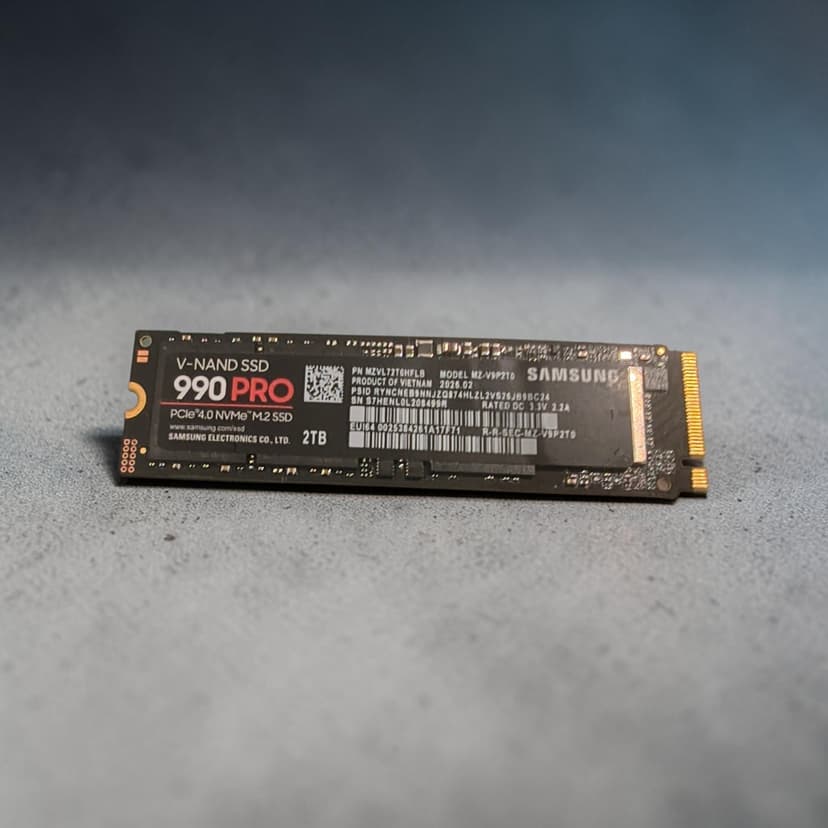 Disk Dur SSD Interne NEUF 💾 Samsung 990 PRO 2TB PCIe 4.0 NVMe M.2 NEUF | Preuve CrystalDiskInfo🖤