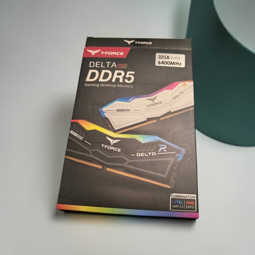 Mémoire RAM DDR5 🚀 TEAMGROUP T-Force Delta RGB White 32GB (2x16GB) 6400MHz 🌈🤍